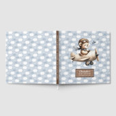 Pilotthema "Boy Baby Shower Guest Book Teddy Bear" Gästebuch (Voll)