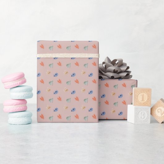 Pilotwanzen in Rosa Geschenkpapier (Babyparty)
