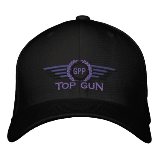 Pilotwings für Ihre Star Monogram Aviation Laurels Bestickte Baseballkappe (Vorderseite)
