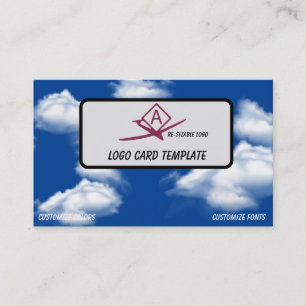 Pilotwolken für Drohnenflugdiagramme Visitenkarte