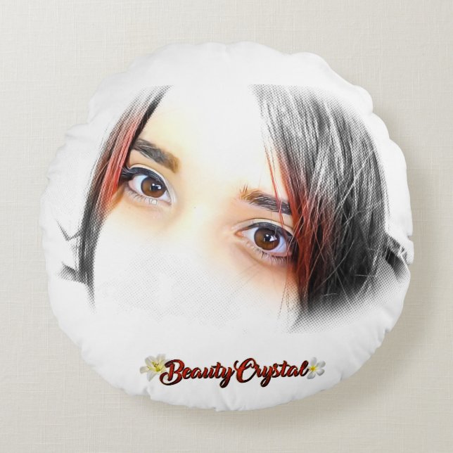 PILOW BEAUTYCRYSTAL RUNDES KISSEN (Vorderseite)
