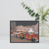 Pilsen - Weihnachtsmarktlights Feiertagspostkarte (Stehend Vorderseite)