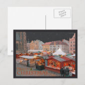 Pilsen - Weihnachtsmarktlights Feiertagspostkarte (Vorne/Hinten)