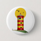 Pilsum Lighthouse Deutschland Button (Vorderseite)