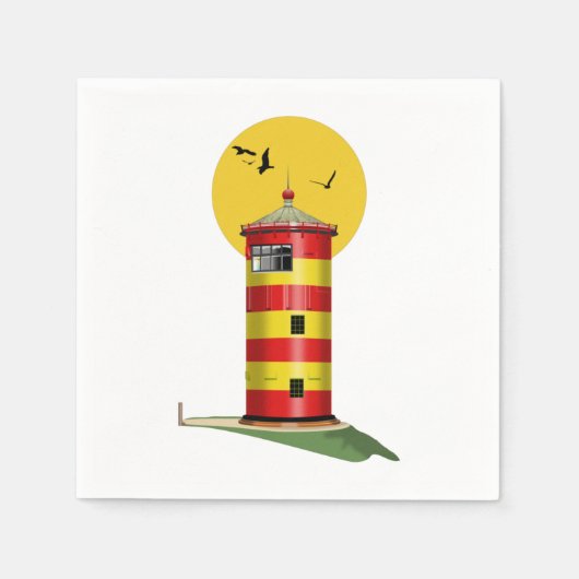Pilsum Lighthouse Deutschland Serviette (Vorderseite)