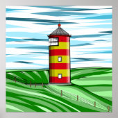 Pilsum Lighthouse Pilsumer Leuchtturm Poster (Vorne)