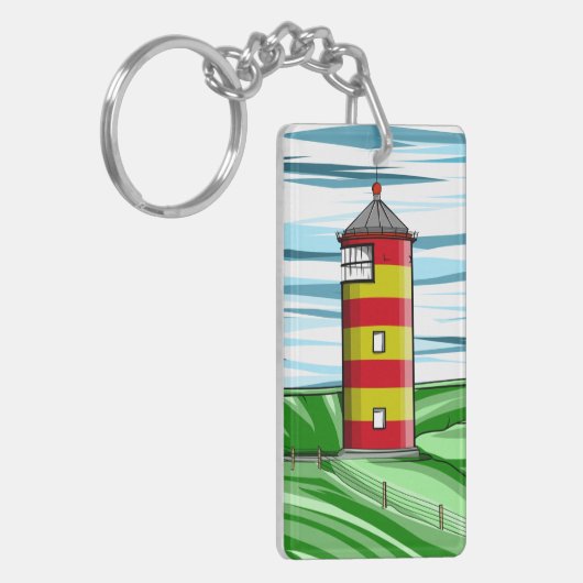 Pilsum Lighthouse Pilsumer Leuchtturm Schlüsselanhänger (Vorderseite links)