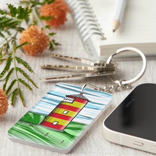 Pilsum Lighthouse Pilsumer Leuchtturm Schlüsselanhänger (Vorderseite rechts)