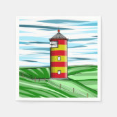 Pilsum Lighthouse Pilsumer Leuchtturm Serviette (Vorderseite)