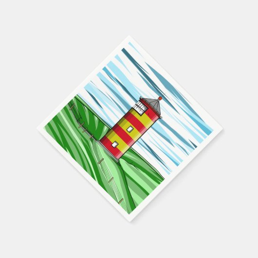 Pilsum Lighthouse Pilsumer Leuchtturm Serviette (Ecke)