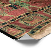 Pilteppich mit Pferden und Fahrern Poster (Ecke)