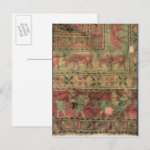 Pilteppich mit Pferden und Fahrern Postkarte (Vorne/Hinten)
