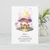 Pilz 1. Geburtstag Einladung (Stehend Vorderseite)