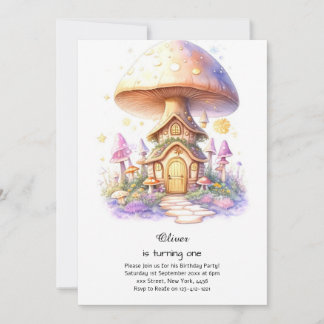 Pilz 1. Geburtstag Einladung