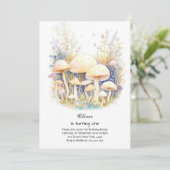 Pilz 1. Geburtstag Einladung (Stehend Vorderseite)