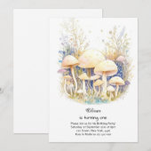 Pilz 1. Geburtstag Einladung (Vorne/Hinten)