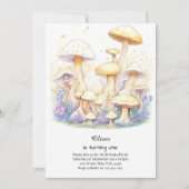 Pilz 1. Geburtstag Einladung (Vorderseite)