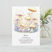 Pilz 1. Geburtstag Einladung (Stehend Vorderseite)