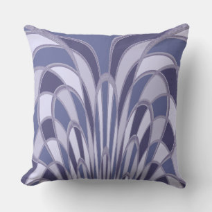 Pilz-Abstrakt - Art Deco - Blaubeere Kissen