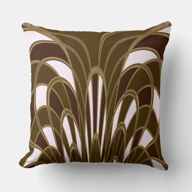 Pilz Abstrakt - Art Deco - Cattail Kissen (Vorderseite)