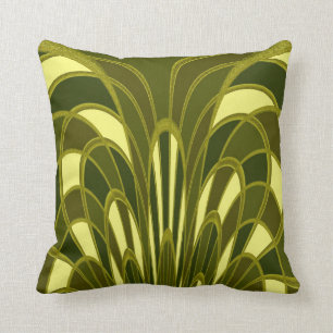 Pilz-abstrakte - Kunst-Deko - Olive Kissen