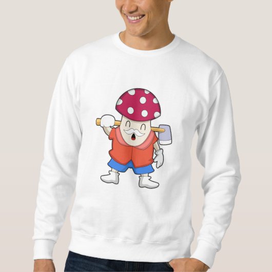 Pilz als Bauer mit Ax Sweatshirt (Vorderseite)