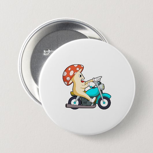 Pilz als Fahrrad mit Motorrad Button (Vorne & Hinten)