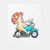 Pilz als Fahrrad mit Motorrad Fleecedecke (Vorderseite)