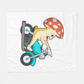 Pilz als Fahrrad mit Motorrad Fleecedecke (Vorderseite (Horizontal))