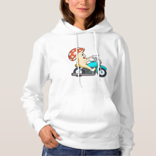 Pilz als Fahrrad mit Motorrad Hoodie