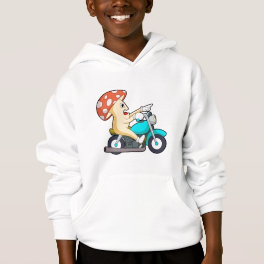 Pilz als Fahrrad mit Motorrad Hoodie (Vorderseite)