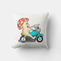 Pilz als Fahrrad mit Motorrad