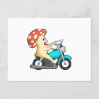 Pilz als Fahrrad mit Motorrad