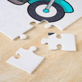 Pilz als Fahrrad mit Motorrad Puzzle (Seite)