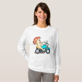 Pilz als Fahrrad mit Motorrad T-Shirt (Vorne ganz)