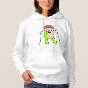 Pilz als Skifahrer mit Ski Hoodie