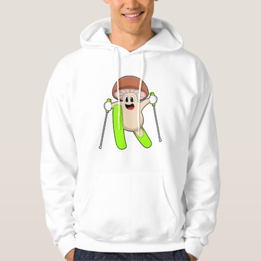 Pilz als Skifahrer mit Ski Hoodie (Vorderseite)