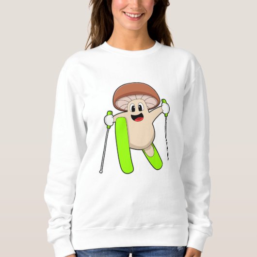 Pilz als Skifahrer mit Ski Sweatshirt (Vorderseite)