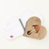 Pilz auf einem alten Papier Notizblock (Innenseite)