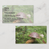 Pilz auf Moos Visitenkarte (Vorne/Hinten)