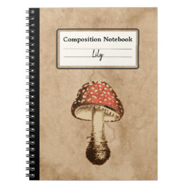 Pilz auf Personalisiertem Papier Notizblock