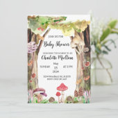 Pilz-Baby-Dusche Wald Wald whimsissil Einladung (Stehend Vorderseite)