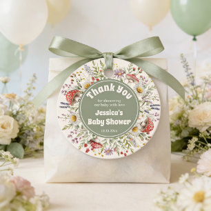 Pilz-Baby-Party Dankeschön Geschenk Geschenkanhänger
