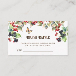Pilz-Baby-Shower-Windel-Raffle-Tickets Begleitkarte