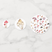 Pilz-Babydusche Waldwald Konfetti (Rückseiten)