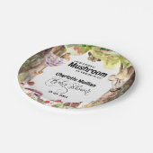 Pilz-Babydusche Waldwald Pappteller (Schrägansicht)