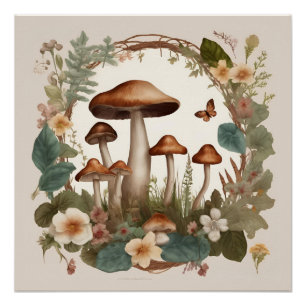 Pilz Cottagecore Poster