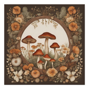 Pilz Cottagecore Poster