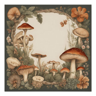 Pilz Cottagecore Poster