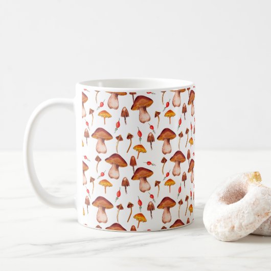Pilz Cottagecore Stil Kaffeetasse (Mit Donut)